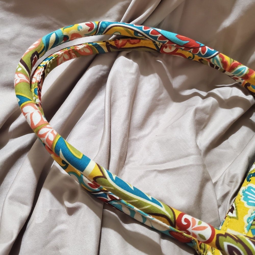 Vera Bradley Yellow Floral Quilted Shoulder Bag - Picture 9 of 14